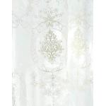 Weiße Bestickte Vintage Schlaufenschals & Ösenschals aus Voile transparent 
