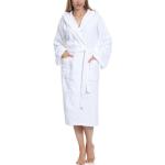 Weiße Ladeheid Bademäntel mit Kapuze aus Frottee mit Kapuze für Damen Größe XXL 