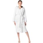 Reduzierte Weiße Ladeheid Bio Nachhaltige Bademäntel mit Kapuze aus Frottee mit Kapuze für Damen Größe XL 