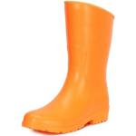 Orange Unifarbene Casual Ladeheid Runde Damengummistiefel & Damensegelstiefel in Normalweite aus Gummi leicht Größe 38 