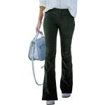 Dunkelgrüne Unifarbene Sexy Palazzo-Hosen aus Cord für Damen Größe 3 XL für den für den Sommer 