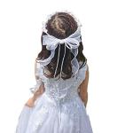 Weißer LadyMYP Brauthaarschmuck für Kinder zur Hochzeit 