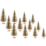 Goldene 12 cm Künstliche Weihnachtsbäume aus Holz 