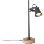 Ländliche Tischlampe schwarz mit Holz - Jelle Landhaus / Vintage GU10 Innenbeleuchtung