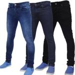 Schwarze Vintage Ripped Jeans & Zerrissene Jeans mit Gürtel mit Reißverschluss aus Denim für Herren Größe 4 XL 