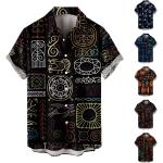 Schwarze Casual Kurzärmelige Hawaiihemden aus Polyester Handwäsche für Herren Größe 4 XL für Partys für den für den Sommer 