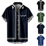 Schwarze Casual Kurzärmelige Hawaiihemden aus Polyester Handwäsche für Herren Größe 4 XL für Partys für den für den Sommer 
