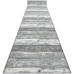 Läufer Antirutsch 133 cm Holz Tafel grau 133x100 cm