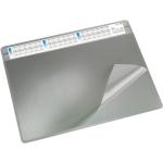 (14.66 EUR / Stück) Läufer Schreibunterlage Durella Soft 47653 mit Kalenderstreifen grau 65x50cm Kunststoff