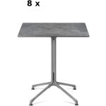 Lafuma Horizon Tisch Objektmöbel Loungetisch ca. 70x70x74,5 cm Mineral 8'er Set