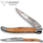 Laguiole Aubrac Taschenmesser L0212GEIF 12 cm Messer Klinge matt Griff Wacholder