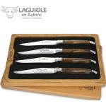 Laguiole en Aubrac Steakmesser glänzend aus Nussbaum 