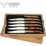 Laguiole en Aubrac Steakmesser glänzend aus Holz 