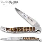 Laguiole en Aubrac Taschenmesser 12cm verzierte Platine Mamuth Backenzahn Messer