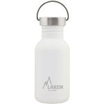 Laken Basic Edelstahlflasche, Trinkflasche Weite Öffnung mit Edelstah Schraubverschluss, BPA frei 0,5L, Weiß