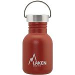 Laken Basic Edelstahlflasche, Trinkflasche Weite Öffnung mit Edelstah Schraubverschluss, BPA frei 0,35L, Rot
