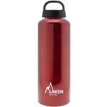 Laken Classic Alu Trinkflasche Weite Öffnung Schraubdeckel mit Schlaufe, BPA frei Aluminiumtrinkflasche, 750ml, Rot