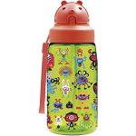 Laken OBY Kids Tritan Kinderflasche, OBY Kappe mit Strohhalm 0,45 L Pekemonsters
