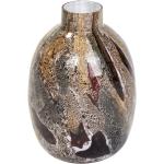 LAMBERT Vase DONATO 34 cm - Glas - handgearbeitet - Unikat - caramelbraun/mehrfarbig - D. 18 cm - H. 34 cm - opaque farbige Glaspartikel
