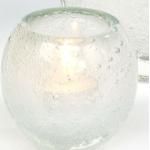 Weiße 10 cm Lambert Runde Windlichter aus Glas 