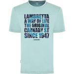 Blaue Kurzärmelige Lambretta T-Shirts aus Baumwolle für Herren Größe L 