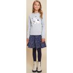 Reduzierte Dunkelblaue Blumenmuster Lamino Kinderröcke aus Baumwolle für Mädchen Größe 134 