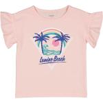 Reduzierte Pinke Lamino Rundhals-Ausschnitt Printed Shirts für Kinder & Druck-Shirts für Kinder mit Volants aus Baumwolle für Mädchen Größe 128 