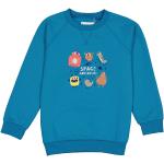 Reduzierte Blaue Unifarbene Lamino Rundhals-Ausschnitt Kindersweatshirts aus Baumwolle für Jungen Größe 98 für den für den Herbst 