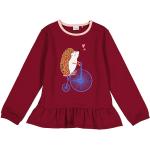 Reduzierte Rote Lamino Rundhals-Ausschnitt Kindersweatshirts mit Volants aus Baumwolle für Mädchen Größe 122 