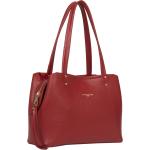 Rote Elegante Lancaster Paris Taschen mit Reißverschluss 