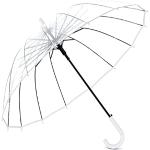 Weiße Durchsichtige Regenschirme durchsichtig aus PVC Größe XXL zur Hochzeit 