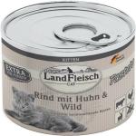 LandFleisch Cat Kitten Pastete Rind, Huhn & Wild 6 x 195g