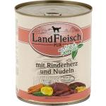Landfleisch Dog Pur Rinderherzen & Nudeln 6 x 800g