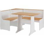 Weiße Sitzgruppen lackiert aus Massivholz Breite 150-200cm, Höhe 50-100cm, Tiefe 100-150cm 2-teilig 