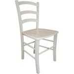 Weiße BestLivingHome Holzstühle lackiert aus Massivholz Breite 0-50cm, Höhe 50-100cm, Tiefe 0-50cm 2-teilig 