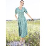 Jadegrüne Trachtenkleider & Landhauskleider aus Baumwolle für Damen Größe L 