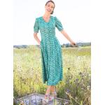 Jadegrüne Trachtenkleider & Landhauskleider aus Baumwolle für Damen Größe S 