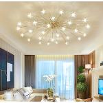 Silberne Sterne Moderne Deckenleuchten Wohnzimmer aus Chrom 