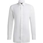 Weiße HUGO BOSS BOSS Button Down Kragen Leinenhemden aus Leinen für Herren Größe 3 XL 