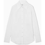 Weiße Oversize Langärmelige COS Damenlangarmhemden aus Baumwolle Größe M 