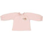 Pinke Bestickte Vintage Langärmelige Little Dutch Bio Kinderlangarmkleider mit Knopf aus Baumwolle Größe 68 