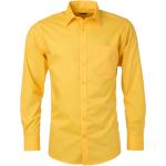 Gelbe Business Langärmelige James & Nicholson Herrenlangarmhemden aus Popeline Größe 3 XL 