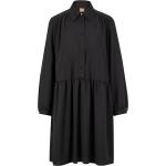 Schwarze Langärmelige HUGO BOSS BOSS Winterkleider aus Kunstfaser für Damen Größe XS 