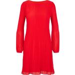 Rote Langärmelige HUGO BOSS BOSS Winterkleider aus Viskose für Damen Größe XS 