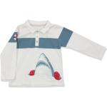 Offwhitefarbene Langärmelige nyani Langarm-Poloshirts für Kinder aus Jersey Größe 98 