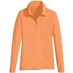 Orange Casual Langärmelige Casual Looks Langarm-Poloshirts aus Jersey für Damen Größe XXL 