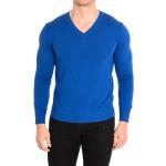Blaue United Colors of Benetton Rundhals-Ausschnitt Herrenlongpullover & Herrenlongpullis aus Baumwolle 