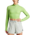 Reduzierte Grüne Langärmelige adidas T-Shirts für Damen Größe M 