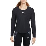 Reduzierte Schwarze Langärmelige Nike Dri-Fit T-Shirts für Damen Größe S 