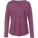Rosa Langärmelige Waschbär Bio Nachhaltige Basic-Shirts aus Baumwolle für Damen Größe L 